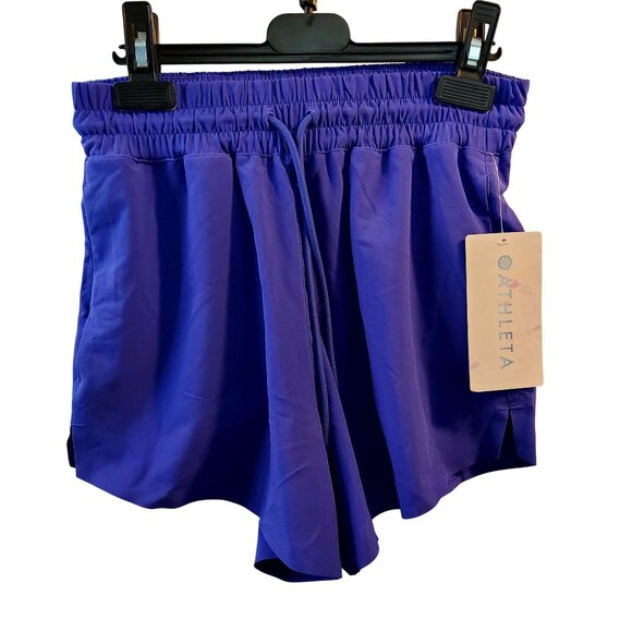 Athleta Womens Two Side Pockets For Convenience X-Small Blue Athletic Shorts - Picture 1 of 8